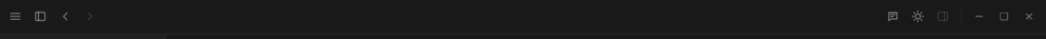 Top bar panel toggles, theme, and navigation controls